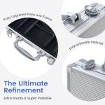 Poker Chips with Numbers,500PCS Poker Chip Set with Aluminum Travel Case,11.5 Gram Poker Set for Texas Holdem and Blackjack.