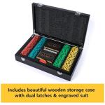 Spin Master Games, Cardinal Legacy Deluxe 200-Piece Poker Set, Premium Dual-Toned Poker Chips in Wooden Storage Case, Valentine's Day Gifts for Couples, 2-10 Players, for Ages 10 & Up