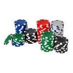 Sunny Days Entertainment Elbow Room Games 100-Piece Poker Chip Set with Tray – Casino Style Plastic Chips for Texas Hold'em, Blackjack & Home Game Nights