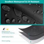 Gasadar Oval Poker Table Dust Cover with Elastic Band Hem and Buckle Fit Portable Poker & Game Table 96" L x 44" W Black