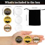 Lunorvexia Big Blind Small Blind Poker Chips Set with Poker Dealer Button - Metal Poker Chips for Texas Holdem Poker Night | Professional Dealer Button & Poker Accessories for Men​