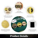 Lunorvexia Big Blind Small Blind Poker Chips Set with Poker Dealer Button - Metal Poker Chips for Texas Holdem Poker Night | Professional Dealer Button & Poker Accessories for Men​