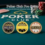 Lunorvexia Big Blind Small Blind Poker Chips Set with Poker Dealer Button - Metal Poker Chips for Texas Holdem Poker Night | Professional Dealer Button & Poker Accessories for Men​