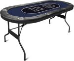 Hyner 8 Player Foldable Poker Table for Adults - Professional Casino Design w/Padded Rail & Deep Cup Holders | Heavy-Duty Steel Frame | Portable for Home Games, Parties & Poker Nights, 71 Inch