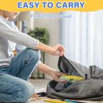 RESOVO Playing Cards Holders Stands Decks w/Foldable Tabletop Stand, 3 Layers Design for Poker UNO Cards, Playing Card Accessories, Set of 2 (1 Blue + 1 Yellow)