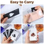 6Pcs Poker Card Bottle Openers, Stainless Steel Ace of Spades Bottle Openers, Credit Card Size Ace of Spades Design Beer Bottles Opener for Beer Soda Wallet Pocket Wedding Party Good Gift