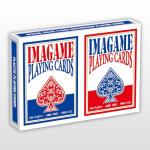 IMAGAME Plastic Playing Cards, Poker Size, Casino Quality, Jumbo Index, Waterproof & Washable, Perfect for Texas Hold’em Poker, 1 Blue Deck & 1 Red Deck