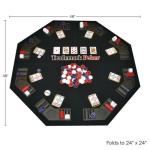 Poker Table Topper - Foldable Texas Hold 'Em Set with Carry Case, 300 Poker Chips, 2 Decks of Cards, and Dealer and Blind Buttons by Trademark Poker