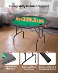 VEVOR Foldable Poker Table, 8 Player 48 in Folding Casino Leisure Table with Padded Rails & Cup Holders, Octagonal Portable Game Tables with Felt & Metal Legs, for Texas Hold'em Game and Blackjack