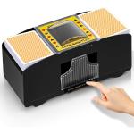 YUCEEN Automatic Card Shuffler 1/2 Decks,Battery Operated Electric Playing Card Shuffler for UNO,Casino Card Game,Poker,Phase 10,Blackjack,Texas Hold'em,Home Card Games