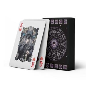 strublfe Zodiac Series Playing Cards, Exquisite Patterns Deck of Cards, Poker Cards, Double-Sided Non-Slip Design, Suitable for Travel, Party Entertainment (Purple)