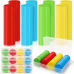 Pumtus 640 Pcs Plastic Poker Chips, 4 Colors Bingo Chips with Storage Box, 1.5 Inch Card Game Tokens, Counter Disk Counting Markers for Math Practice, Opaque Reward Coin for Teaching, Parties, Casino