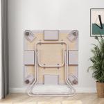 GregYoung Foldable Mahjong Table,35" Portable Square Folding Game Table with 4 Drawers and 4 Cup Holders,Suitable for Poker Cards, Mahjong, Board Games etc.(White)