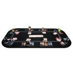 YUZPKRSI 3 in 1 Poker Table Top, Texas Hold'em Poker Card Tabletop Layout with Reversible Black Felt, Foldable Poker Table Craps Mat with Cup Holders, Carrying Bag for Poker/Blackjack/Craps