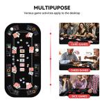 YUZPKRSI 3 in 1 Poker Table Top, Texas Hold'em Poker Card Tabletop Layout with Reversible Black Felt, Foldable Poker Table Craps Mat with Cup Holders, Carrying Bag for Poker/Blackjack/Craps