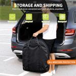 Garvee 8 Player Oval Poker Table Foldable, 72" Poker Game Tables with Storage Bag, Collapsible Legs, Padded Rails & Cup Holders, Portable Folding Game Table for Texas Holdem and Blackjack, Green