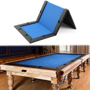 Hillsuren 86.2" x 43.5" Poker Table Tops for 8 Feet Pool Tables 10 Player Poker Table Game Billiard Pool Convertible Cover Mat Waterproof and Foldable, Blue