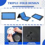 Hillsuren 86.2" x 43.5" Poker Table Tops for 8 Feet Pool Tables 10 Player Poker Table Game Billiard Pool Convertible Cover Mat Waterproof and Foldable, Blue