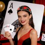 vokone Halloween Headbands for Women Red Queen Hearts Poker Card Headbands Multi Layer Pearl Crystal Hairbands Halloween Costume Headwear Party Hair Accessory Gifts (Queen Hearts)