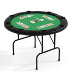 PeakPursuit 8 Player Folding Poker Table with Casino Grade Felt, 48'' Round Professional Card Table for Texas Holdem, Portable Design with Cup Holders for Home Game Nights & Parties