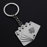 JINZHOUFZ Playing Cards Keychain Poker Keychains for Men Key Ring Playing Card Key Pendant for Phones Bag Gift Decoration (1)