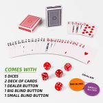 Homwom Poker Chip Set - 500PCS Poker Chips with Aluminum Case, 11.5 Gram Chips for Texas Holdem Blackjack(500pcs)