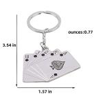 JINZHOUFZ Playing Cards Keychain Poker Keychains for Men Key Ring Playing Card Key Pendant for Phones Bag Gift Decoration (1)