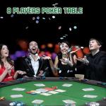 ECOTOUGE Foldable Poker Table, 8 Players Octagon Texas Holdem Poker Table with Chip Trays & Collapsible Legs, Folding Game Table for Casino Leisure Game, Blackjack, Easy Assembly, Green