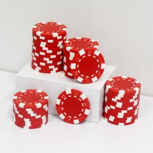 JIESITE 11.5 Gram Poker Chips ABS Monte Carlo Poker Chips Casino Grade Poker Chip for Texas Hold'em, Blackjack,Card Night Poker Games-Pack of 50 (Red)