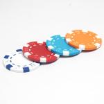 JIESITE 11.5 Gram Poker Chips ABS Monte Carlo Poker Chips Casino Grade Poker Chip for Texas Hold'em, Blackjack,Card Night Poker Games-Pack of 50 (Red)
