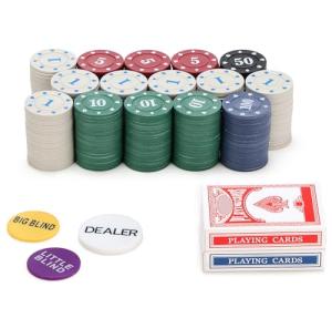 300pc Denomination Fake Plastic Poker Chips Set Counting Chips Mahiong Chips Bulk Playing Cards Chip Blackjack foldable Counters Numbers Mini Black Jack Lightweight Poker Chip for Travel Games 2 Decks