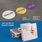 300pc Denomination Fake Plastic Poker Chips Set Counting Chips Mahiong Chips Bulk Playing Cards Chip Blackjack foldable Counters Numbers Mini Black Jack Lightweight Poker Chip for Travel Games 2 Decks