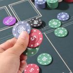 300pc Denomination Fake Plastic Poker Chips Set Counting Chips Mahiong Chips Bulk Playing Cards Chip Blackjack foldable Counters Numbers Mini Black Jack Lightweight Poker Chip for Travel Games 2 Decks