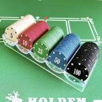 SEETOOOGAMES Casino Poker Chips Denominations - 125pcs Plastic Poker Chips Set with Numbers Decorations for Gambling Blackjack Mahjong Theme Game Night