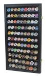 Large Casino Coin Poker Chips Display Case Cabinet Holder Matchbook Display Case Cabinet Holder Rack Holds up to 117 Match Book or Boxes 98% UV Locks (Black Finish)