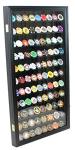 Large Casino Coin Poker Chips Display Case Cabinet Holder Matchbook Display Case Cabinet Holder Rack Holds up to 117 Match Book or Boxes 98% UV Locks (Black Finish)