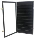 Large Casino Coin Poker Chips Display Case Cabinet Holder Matchbook Display Case Cabinet Holder Rack Holds up to 117 Match Book or Boxes 98% UV Locks (Black Finish)