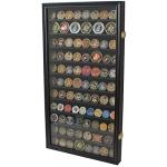 Large Casino Coin Poker Chips Display Case Cabinet Holder Matchbook Display Case Cabinet Holder Rack Holds up to 117 Match Book or Boxes 98% UV Locks (Black Finish)