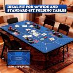 HHH HIKECUCAN Poker Mat for Table (70 X 35 Inch Blue)