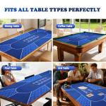HHH HIKECUCAN Poker Mat for Table (70 X 35 Inch Blue)
