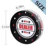 RUNNING HOT Acrylic Poker Dealer Button - Professional Casino-Grade Accessory for Home Games & Tournaments, Poker Gifts for Men (White & Black)