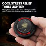 CHOICEDC Cool Lighter for Men, Refillable Butane Lighter, Ace of Spades Cute Lighters, Funny Soft Flame Lighters with Ace Design,Unique Gifts for Men/Women (No Gas)