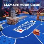 HHH HIKECUCAN Poker Mat for Table (70 X 35 Inch Blue)