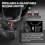 CHOICEDC Cool Lighter for Men, Refillable Butane Lighter, Ace of Spades Cute Lighters, Funny Soft Flame Lighters with Ace Design,Unique Gifts for Men/Women (No Gas)