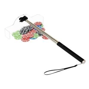 WodGod Adjustable Length Casino Grade Metal Chip Rake,Telescopic Handle Roulette Rake,Chips Stick,Texas Hold'em,Poker Rake (Transparent)