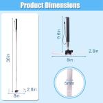 WodGod Adjustable Length Casino Grade Metal Chip Rake,Telescopic Handle Roulette Rake,Chips Stick,Texas Hold'em,Poker Rake (Transparent)