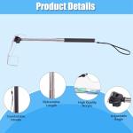 WodGod Adjustable Length Casino Grade Metal Chip Rake,Telescopic Handle Roulette Rake,Chips Stick,Texas Hold'em,Poker Rake (Transparent)