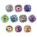 Brybelly Hi-Roller Poker Chip Heavyweight 14-gram Clay Composite – Pack of 50 ($100 Black)