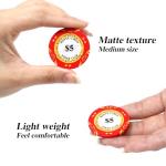 JIESITE 14 Gram Clay Poker Chips Monte Carlo Poker Chips Casino Grade Poker Chip for Texas Hold'em, Blackjack Poker Games Pack of 50 Pieces($100 Black)