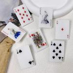 TUCEWP 10Pcs Poker Hair Clips for Women Girls Funny Acrylic Poker Cards Hair Pins Goth Punk Playing Cards Hair Barrette Nonslip Metal Alligator Clips for Long Thick Hair Trendy Lovely Hair Accessories